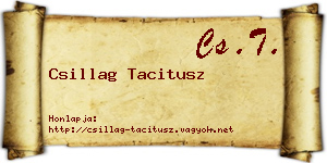 Csillag Tacitusz névjegykártya